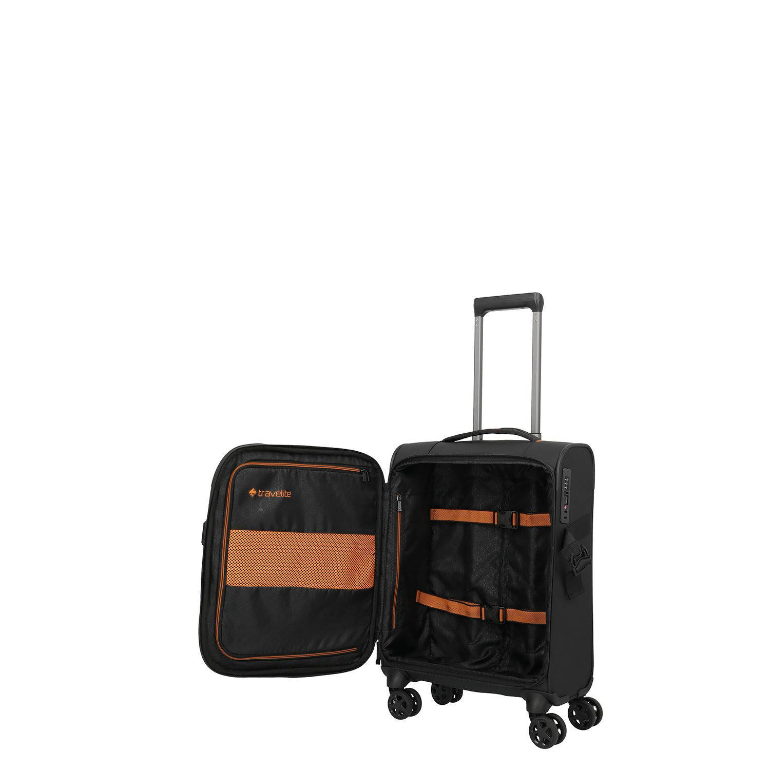 Travelite trolley Briize 55 cm. zwart