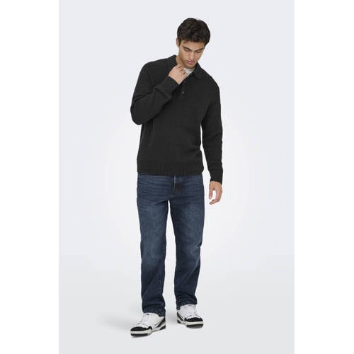 ONLY & SONS trui gebreid zwart afbeelding