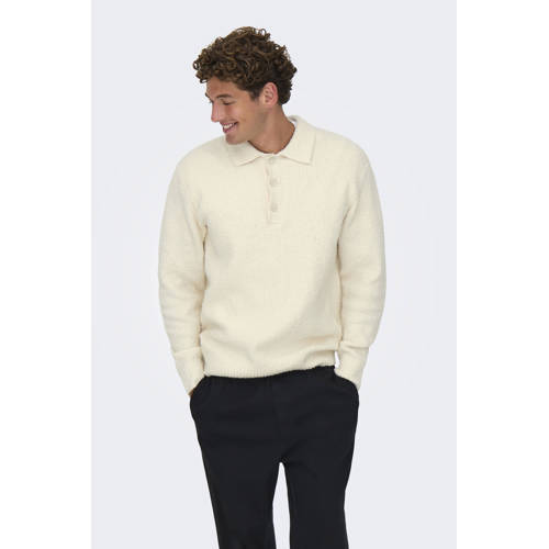 ONLY & SONS trui gebreid wit afbeelding