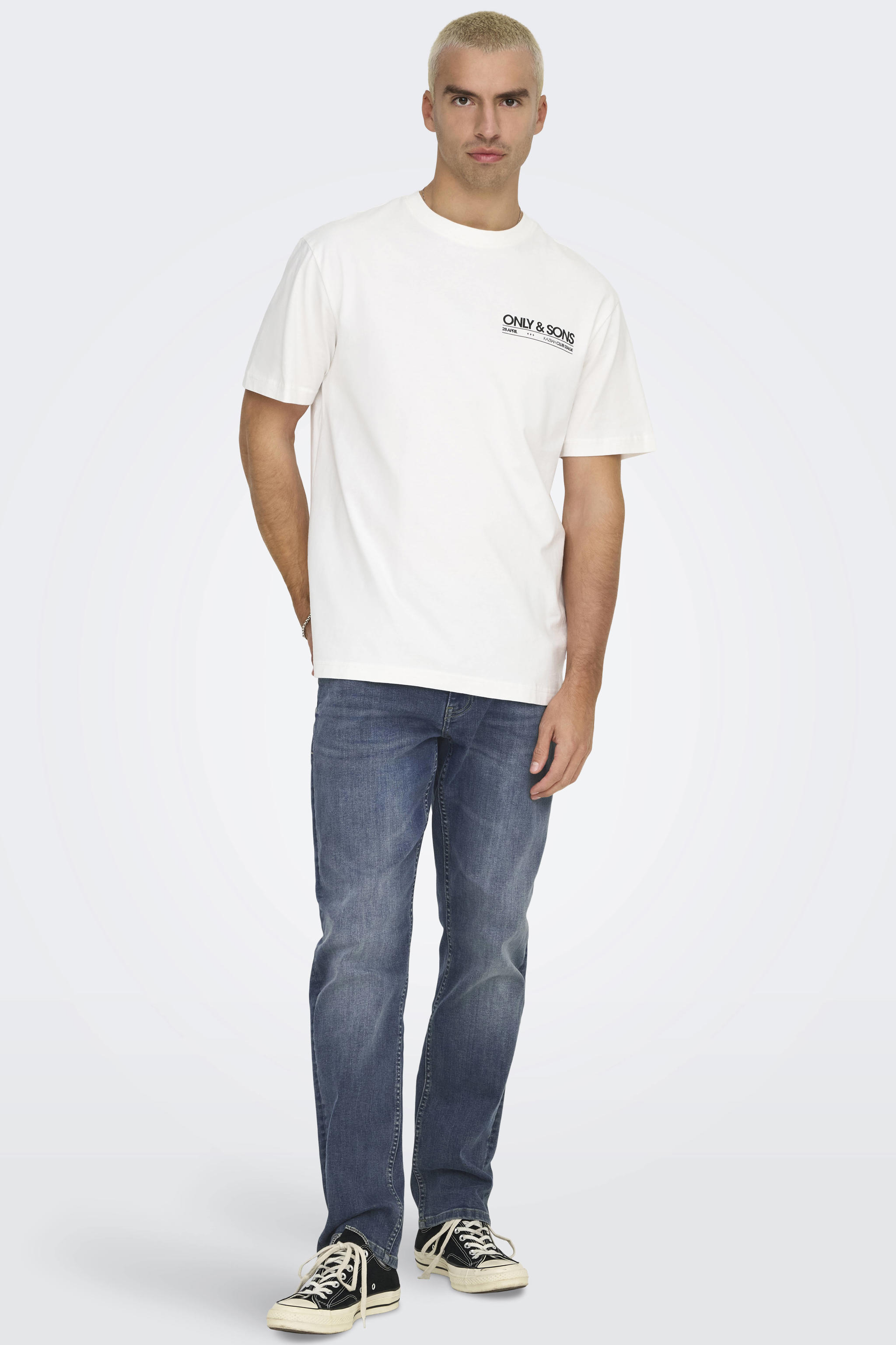 ONLY & SONS regular fit jeans ONSWEFT dark grey denim