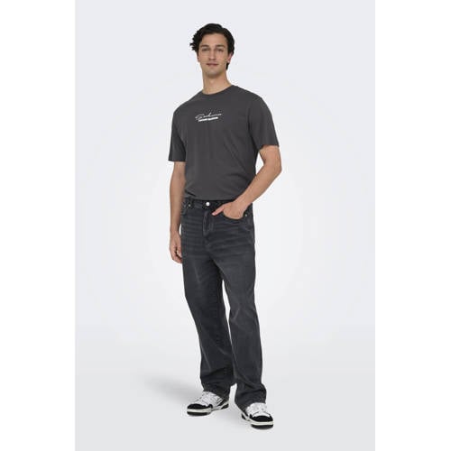 ONLY & SONS ONSFADE loose fit jeans washed black afbeelding