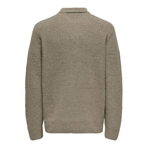 ONLY & SONS trui gebreid bruin afbeelding