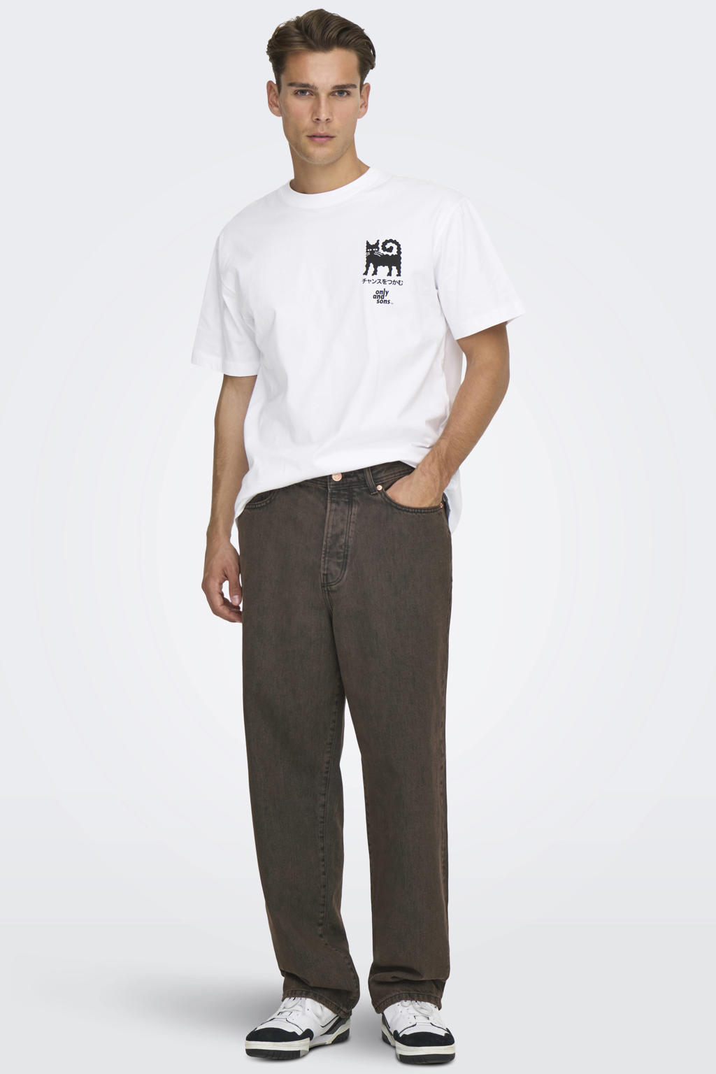 ONLY & SONS ONSFADE loose fit jeans brown stone