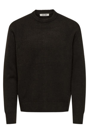 pullover gebreid donkerbruin