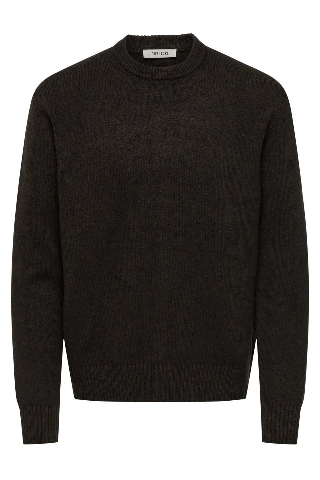 Baxboy Gebreide trui voor heren, Two Tone, ronde hals, grof gebreid B-8056, grijs, XL Baxboy Gebreide trui voor heren, Two Tone, ronde hals, grof gebreid B-8056, grijs, XL