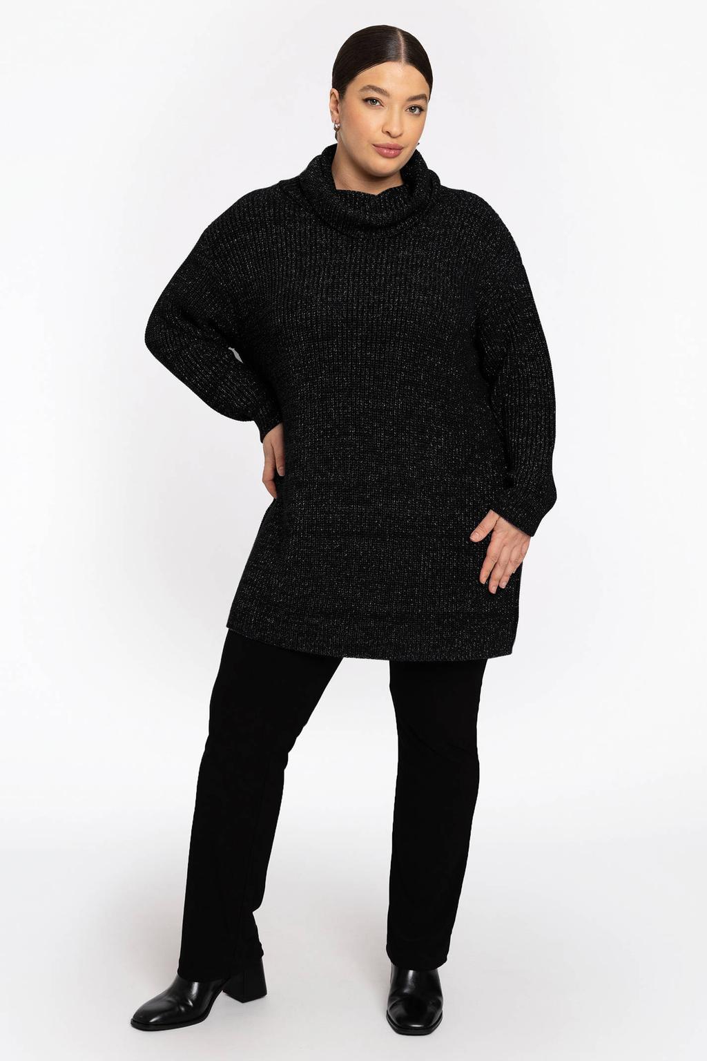 YOEK pullover zwart met lurex
