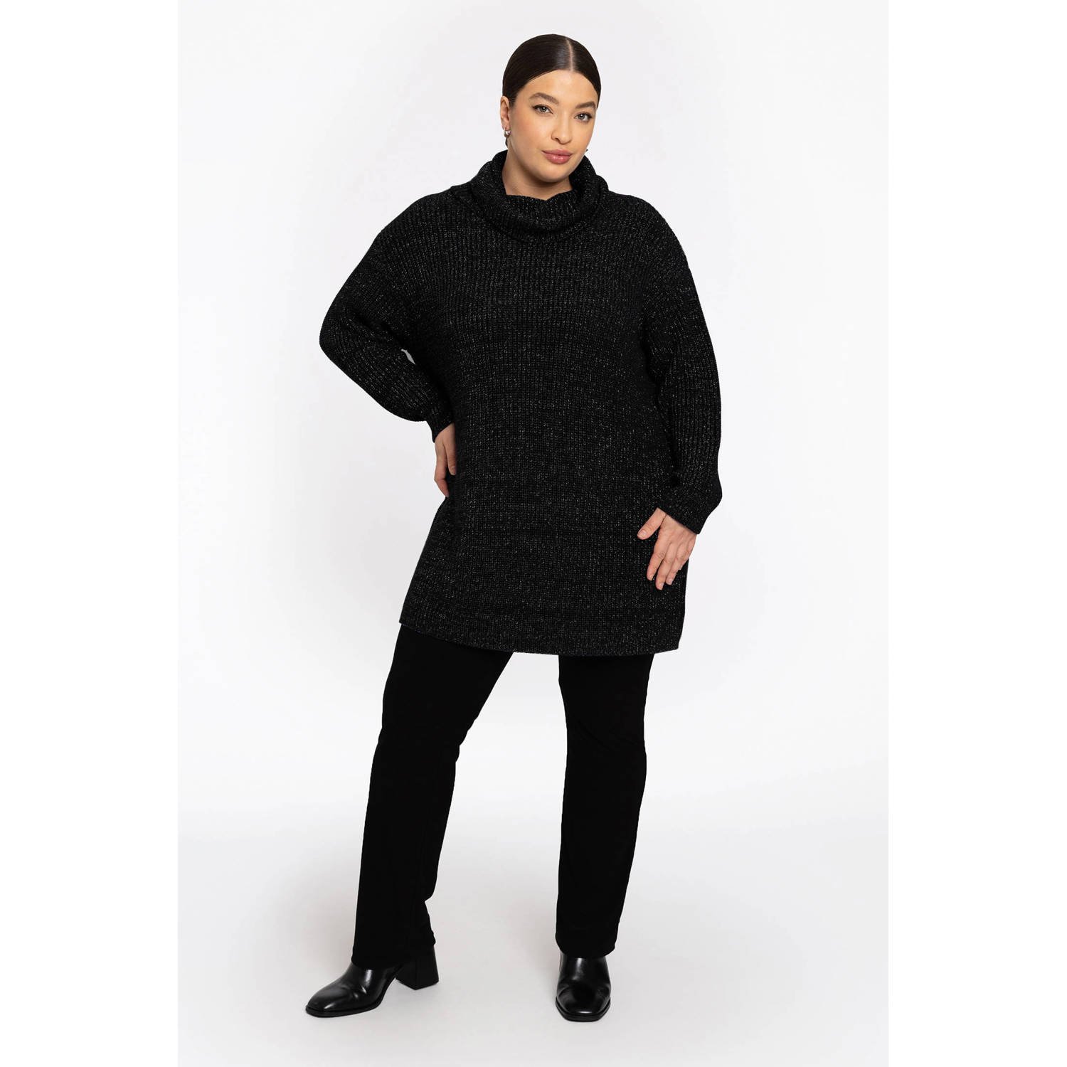 YOEK pullover zwart met lurex