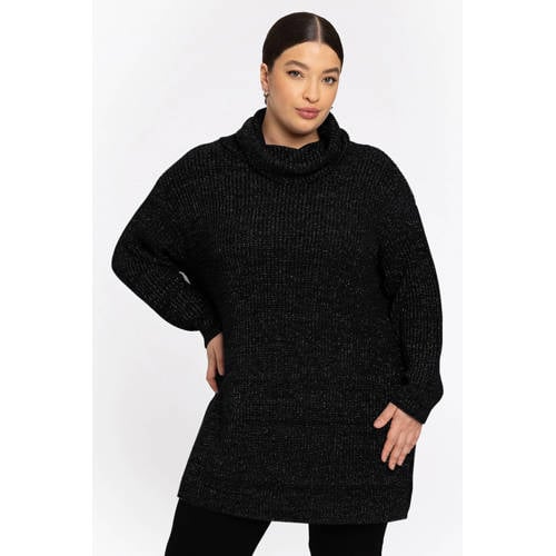 YOEK pullover zwart met lurex afbeelding