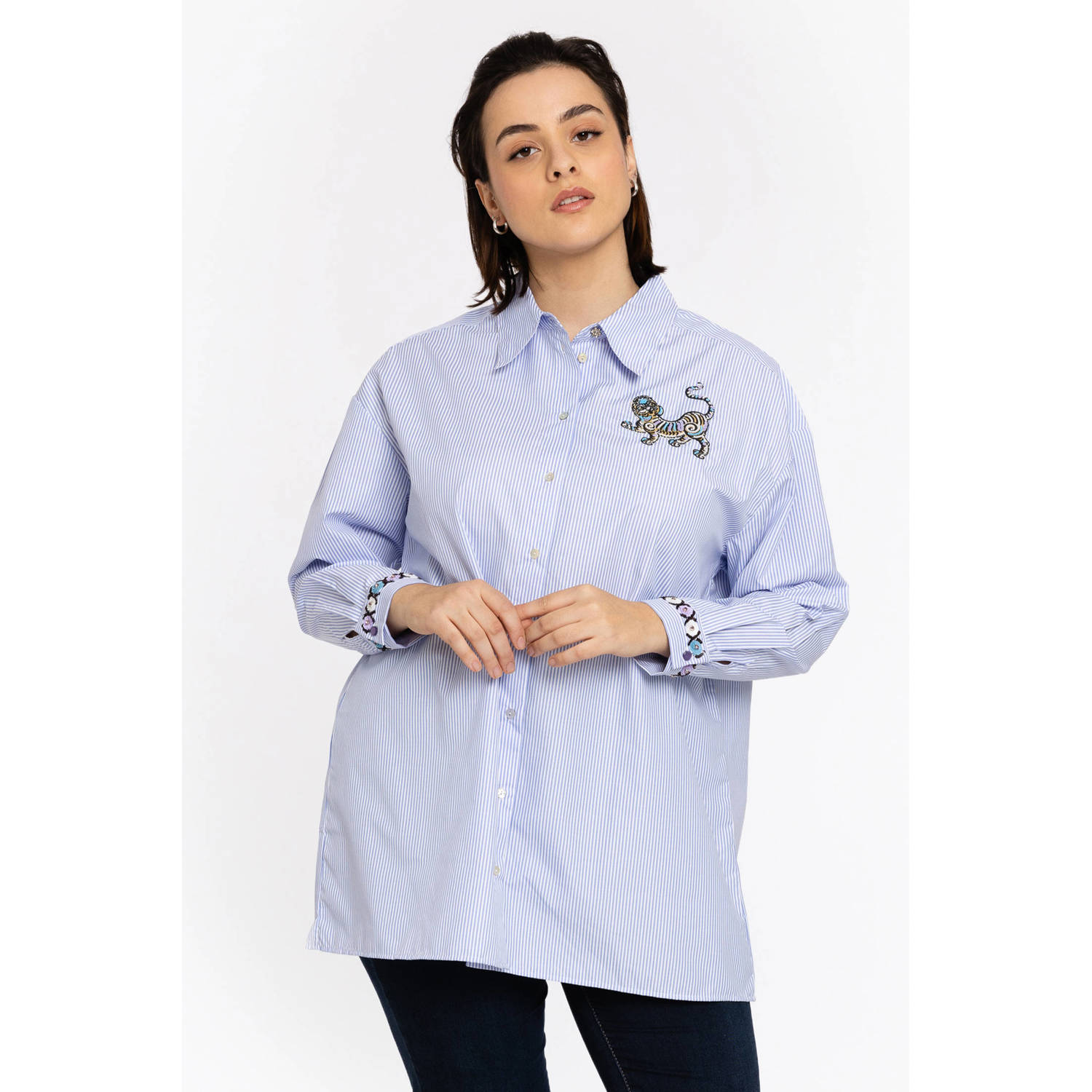 YOEK blouse lichtblauw