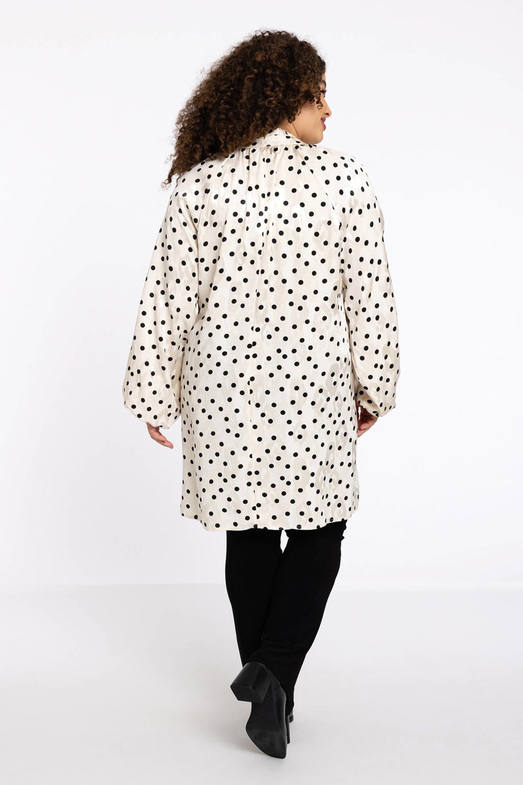 YOEK tuniek met stippen beige
