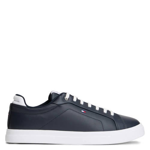 Tommy Hilfiger leren sneakers donkerblauw afbeelding