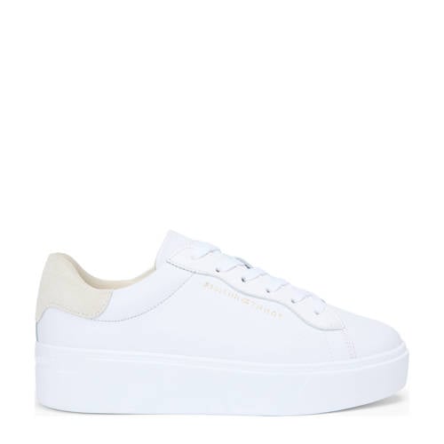 Tommy Hilfiger leren sneakers wit afbeelding