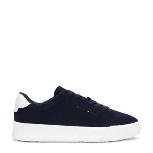 suède sneakers donkerblauw