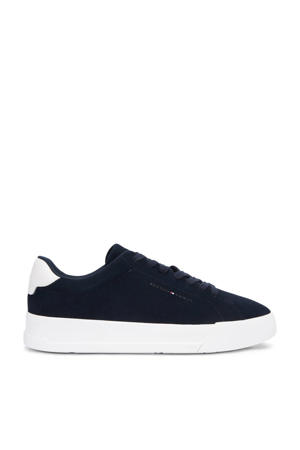 suède sneakers donkerblauw