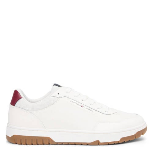 Tommy Hilfiger leren sneakers wit/rood afbeelding