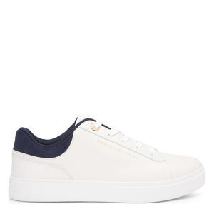 leren sneakers ecru/donkerblauw