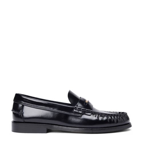 Tommy Hilfiger leren loafers zwart afbeelding