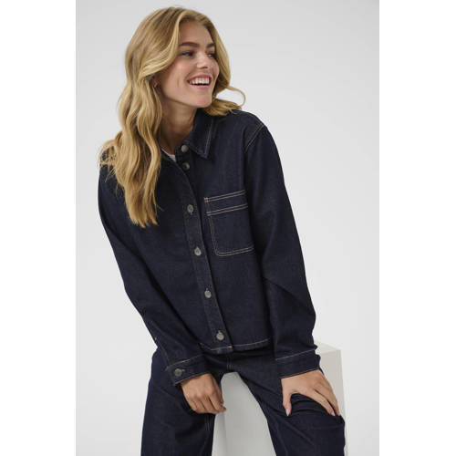 Kaffe denim spijkerjas dark blue denim afbeelding
