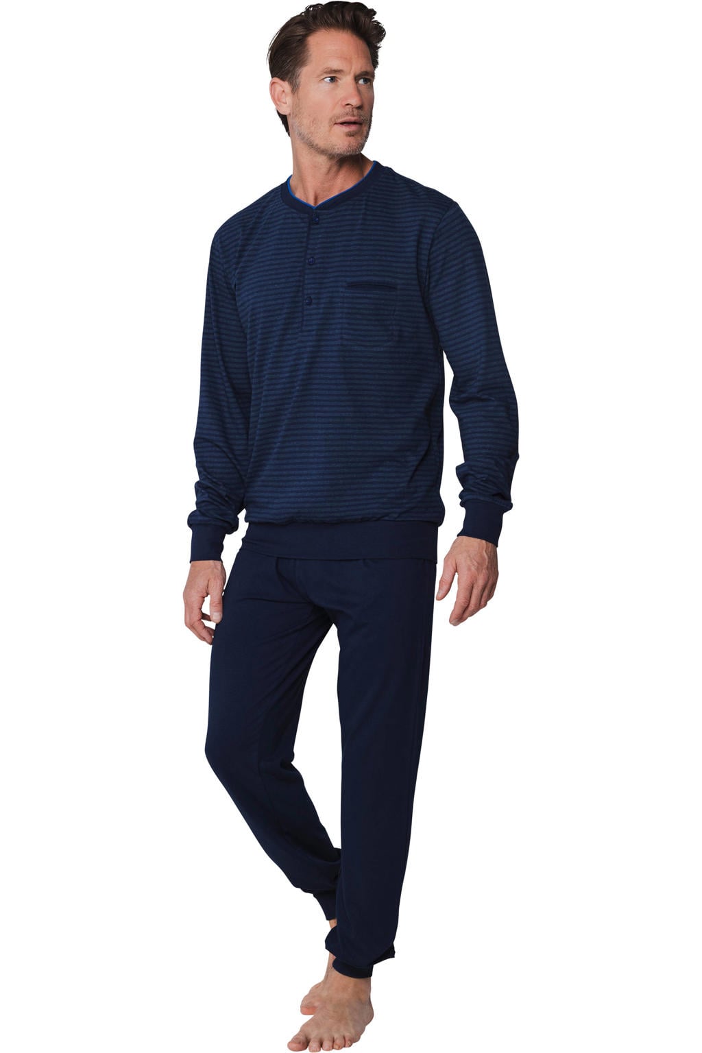 Pastunette for men pyjama set donkerblauw