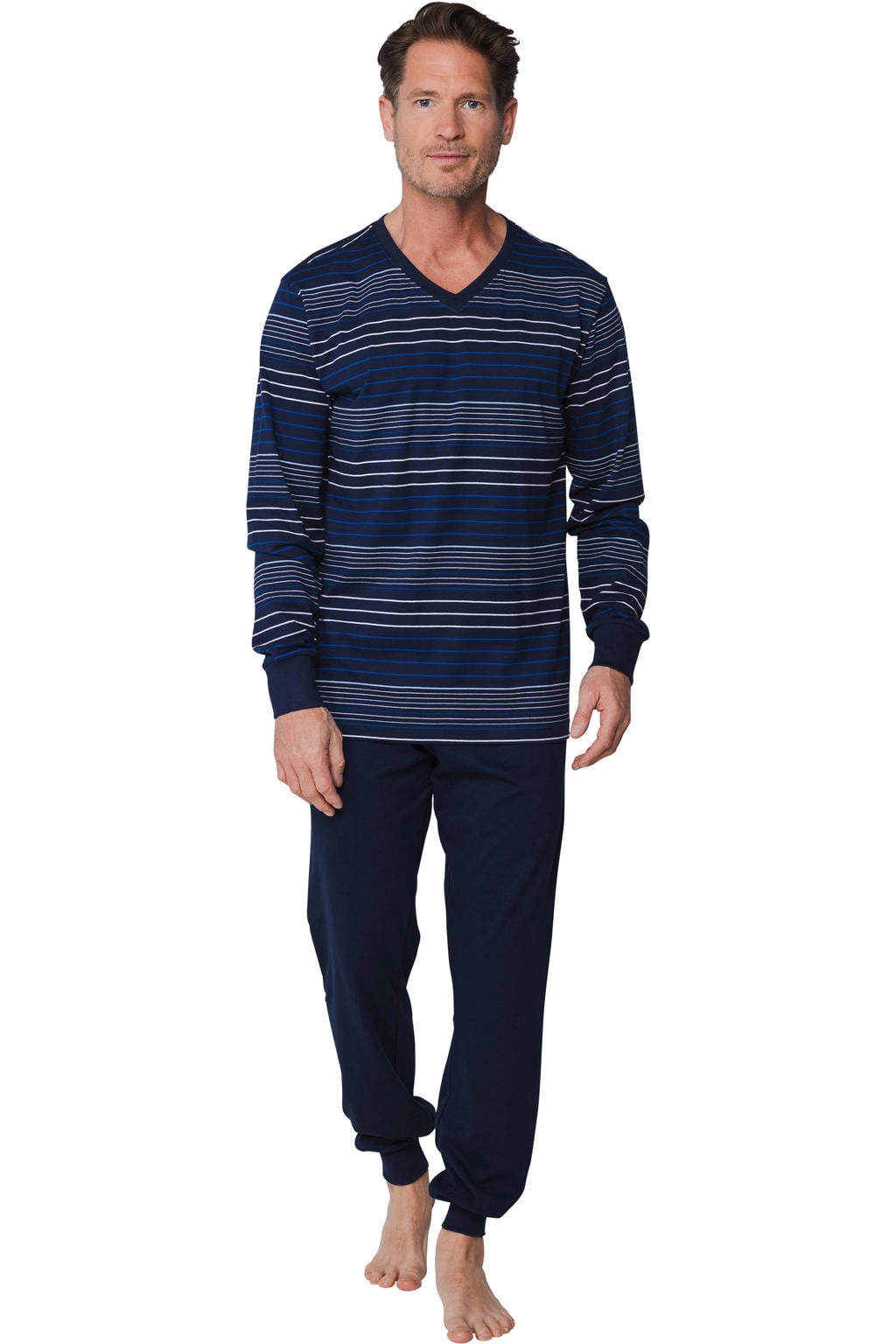 Pastunette for men pyjama set donkerblauw
