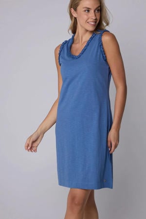 nachthemd met ruches blauw