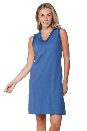 nachthemd met ruches blauw