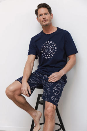 shortama donkerblauw