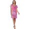 Pastunette nachthemd wit/roze/paars