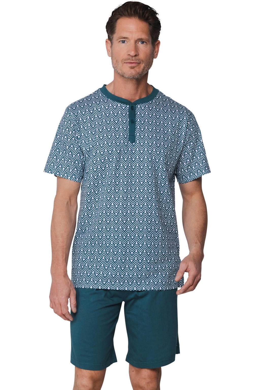 Pastunette for men shortama donkergroen