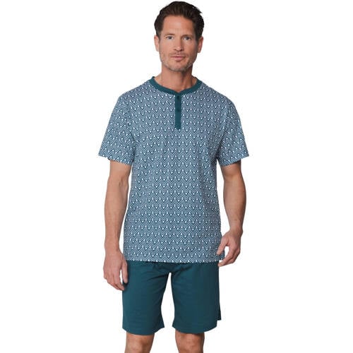 Pastunette for men shortama donkergroen afbeelding