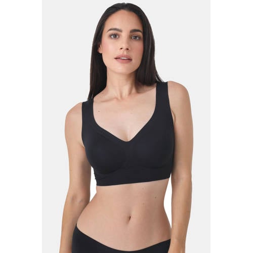 Sassa Mode seamless voorgevormde bralette Bonded Micro zwart afbeelding