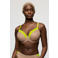 PrimaDonna Twist voorgevormde T-shirt-bh met beugel Cools beige/neon groen