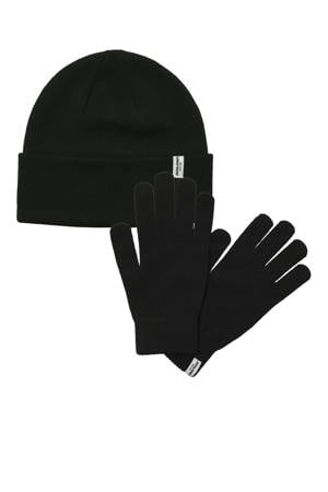 giftbox JACCOOPER muts + handschoenen zwart