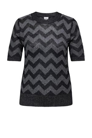 glitter top zwart gebreid