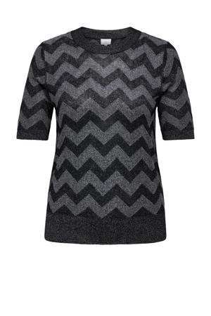 glitter top zwart gebreid
