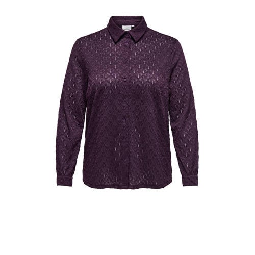 ONLY CARMAKOMA blouse donkerrood afbeelding