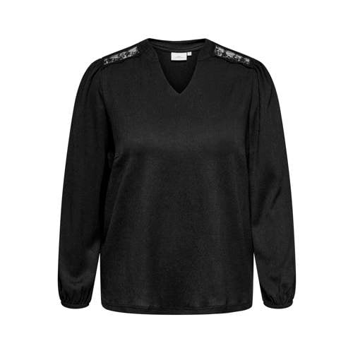 ONLY CARMAKOMA blousetop zwart afbeelding