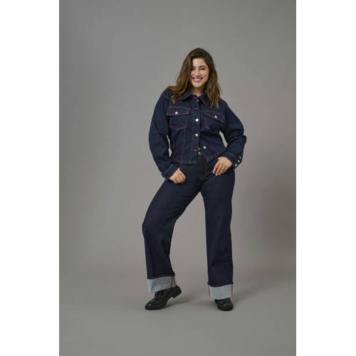 ONLY CARMAKOMA denim spijkerjas dark blue denim afbeelding