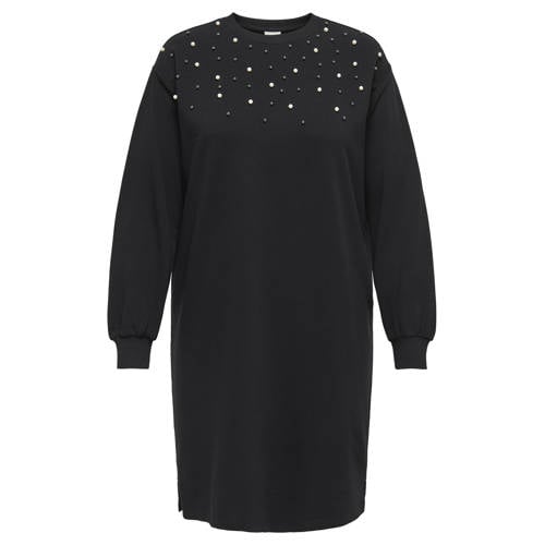 ONLY CARMAKOMA jurk met parels zwart afbeelding