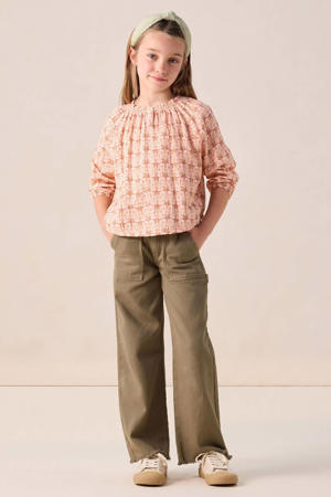 casual broek donkergroen