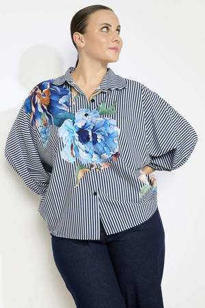 gestreepte blouse donkerblauw