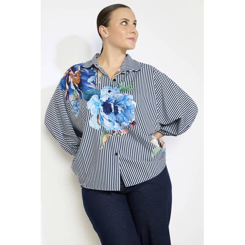LOLALIZA gestreepte blouse ecru afbeelding