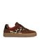 Manfield suède sneakers bruin/panter
