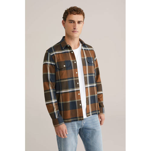 WE Fashion overshirt cognac afbeelding