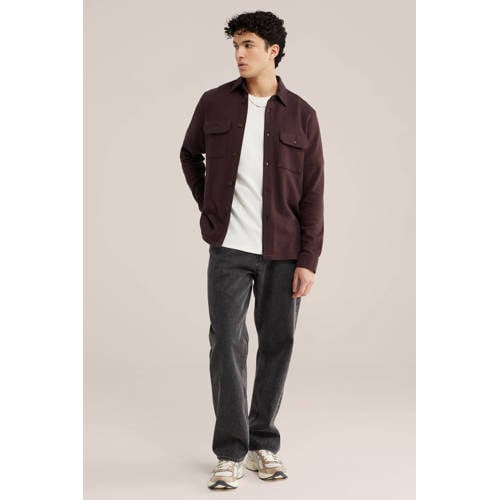 WE Fashion overshirt donkerbruin afbeelding