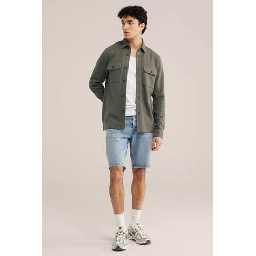 WE Fashion overshirt grijsgroen afbeelding