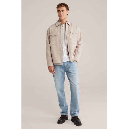 WE Fashion overshirt beige afbeelding
