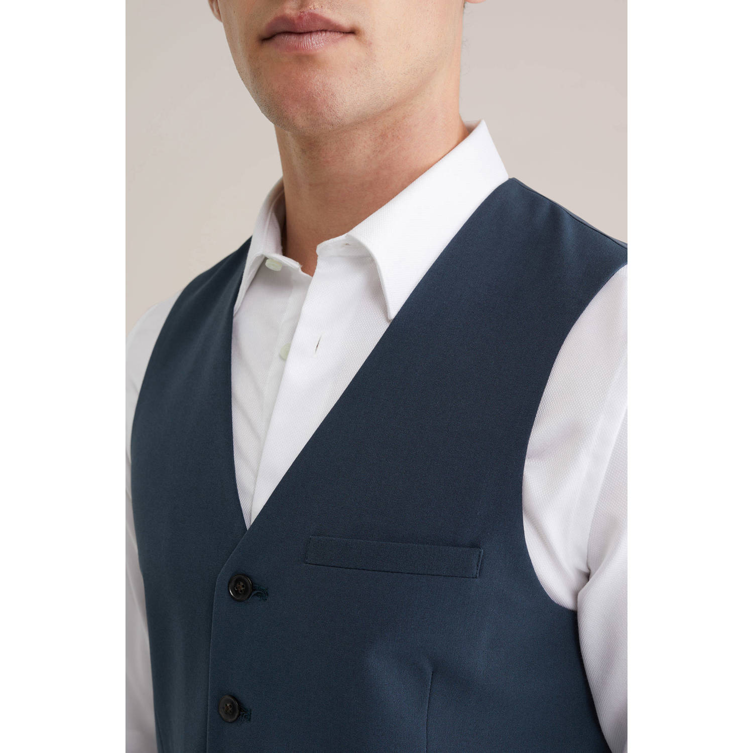 WE Fashion WE Fundamentals gilet donekrblauw
