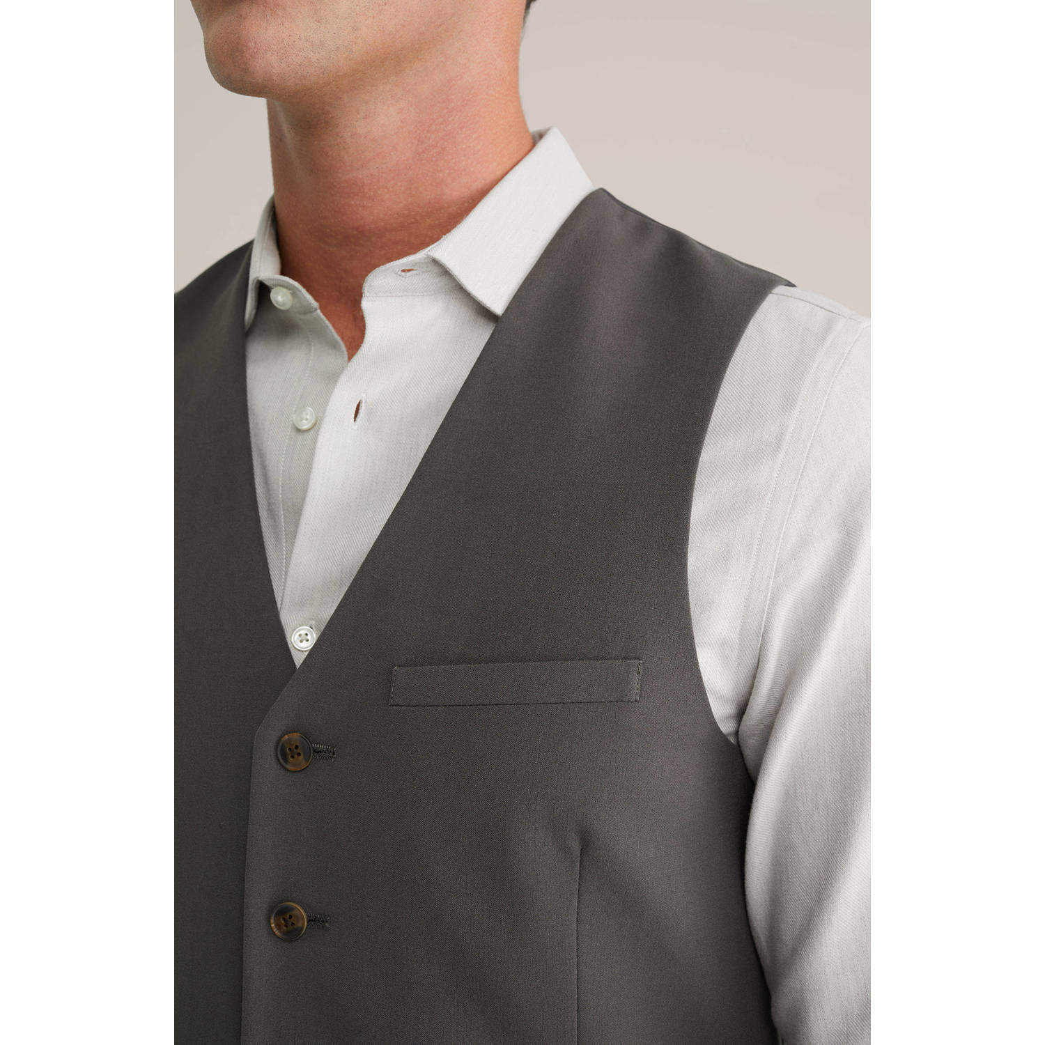 WE Fashion WE Fundamentals gilet grijs