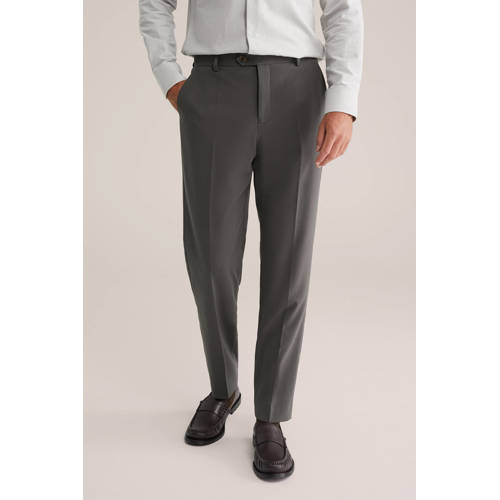 WE Fashion slim pantalon donkergroen afbeelding